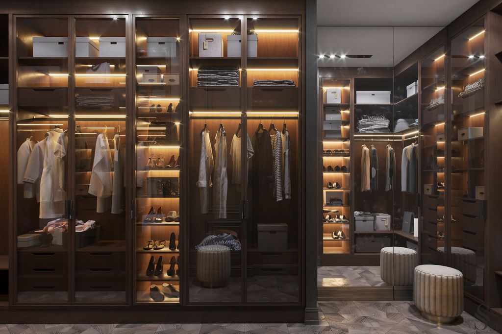 Iluminación en el vestidor