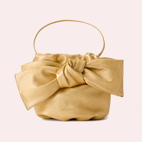 Bolso con lazo gold malababa