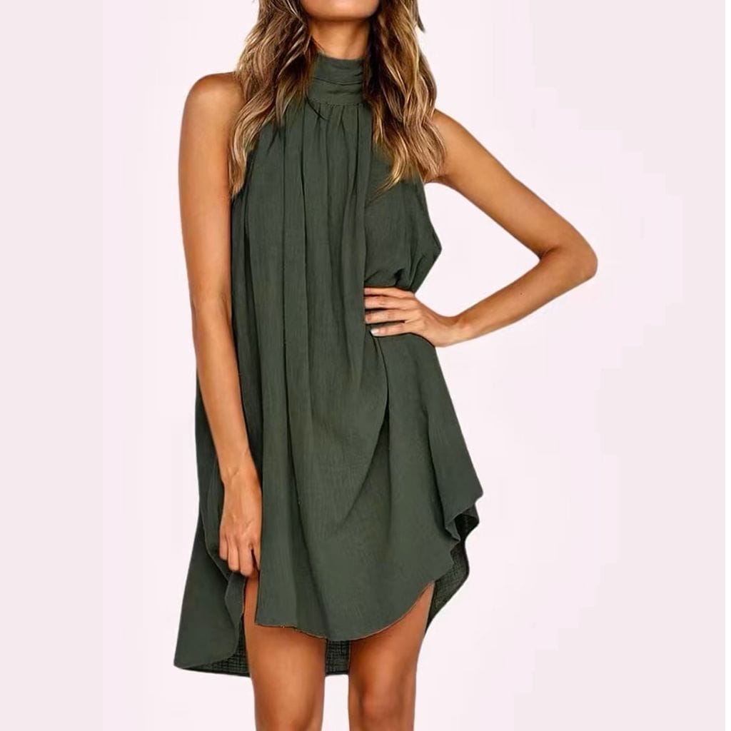 Vestido verde fluido de Amazon