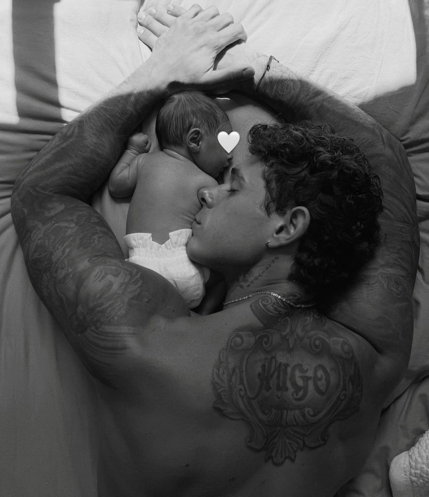 Hugo García mostró un tierno vistazo de sus primeros días como papá.