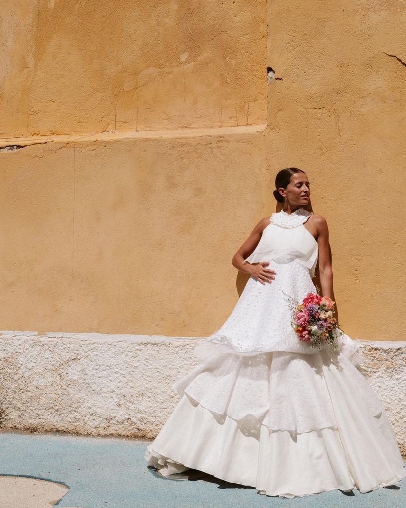Vestido de novias virales con volantes XL
