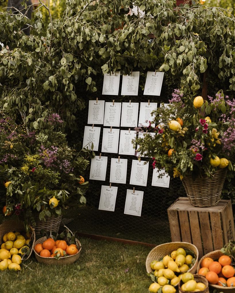 Seating plan frutas y verduras sencillo