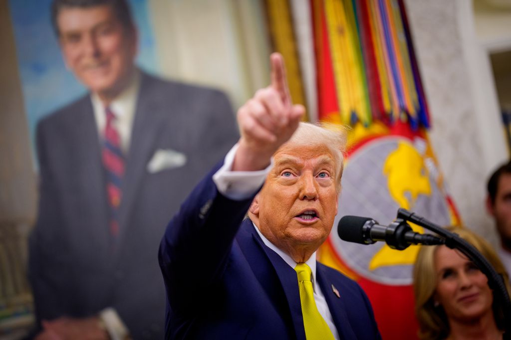 Donald Trump, durante su discurso de este viernes en la Casa Blanca