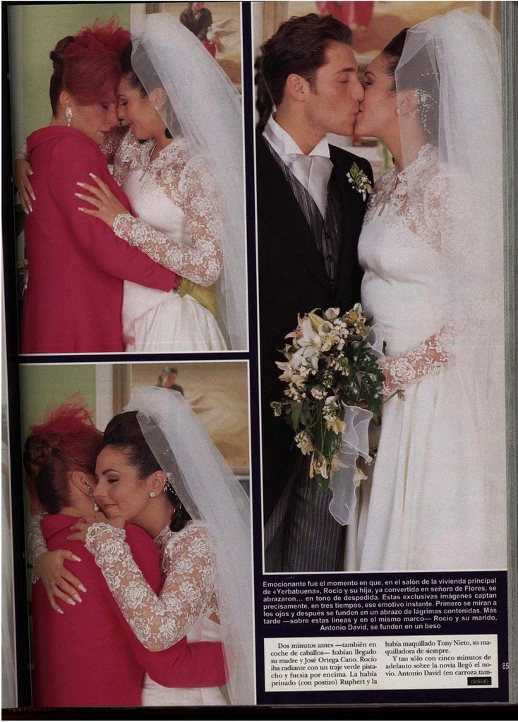 PDF. Reportaje. 31/03/1996. Finca Yerbabuena. Boda de Rocío Carrasco y Antonio David Flores. Hola 2.696 .11 abril 1996