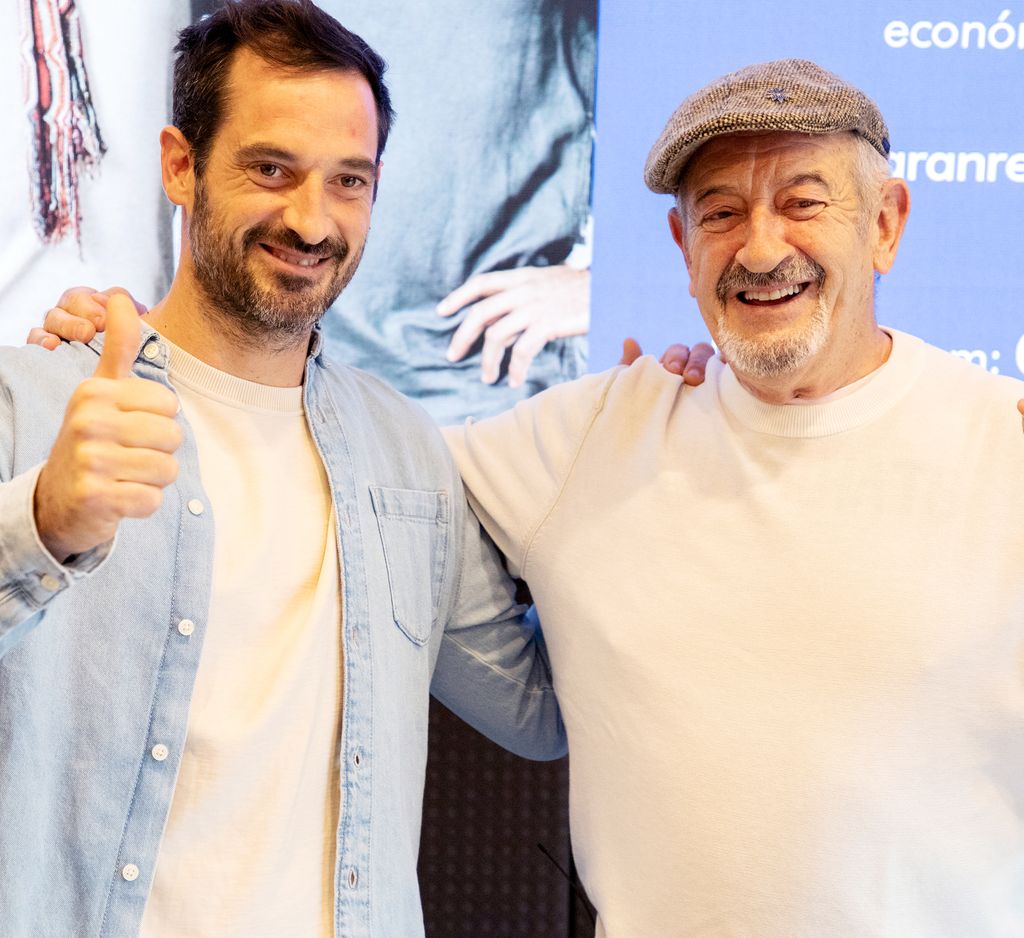 Karlos Arguiñano, con su hijo Joseba, también cocinero y comunicador.