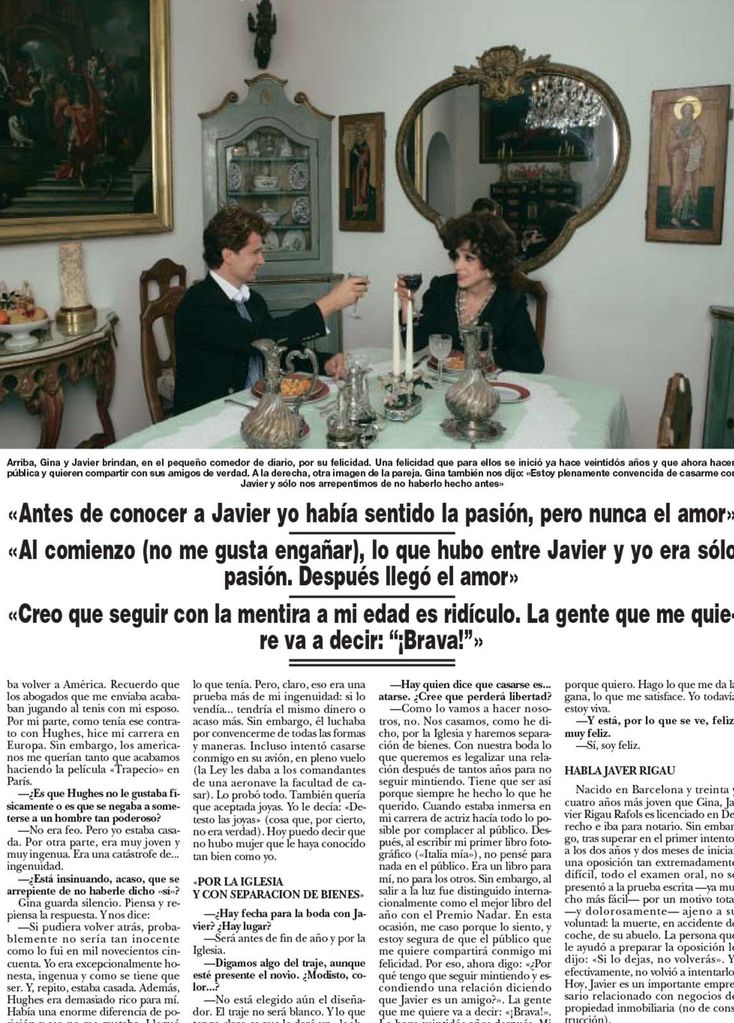 Gina Lollobrigida boda