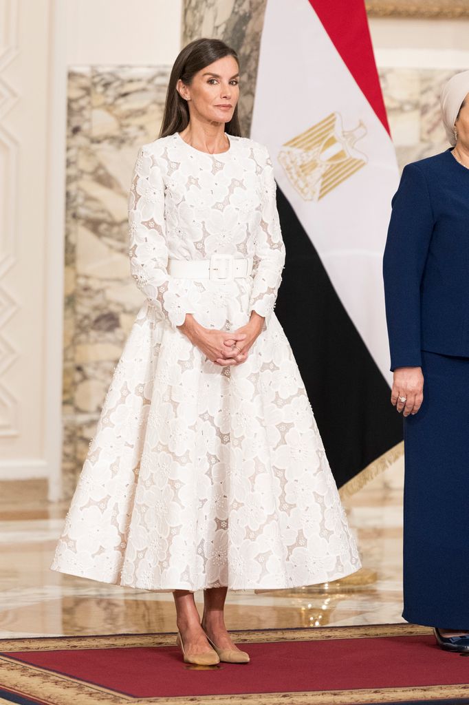 La reina Letizia en su visita de estado a Egipto, Nasr, 2025. 