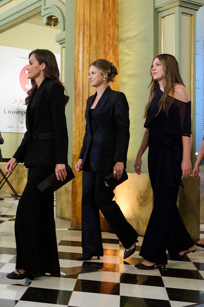 La princesa Leonor, la reina Letizia y la infanta Sofía en los premios Princesa de Girona