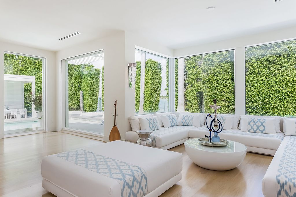 Un zona de relax en la casa de Shakira en Miami