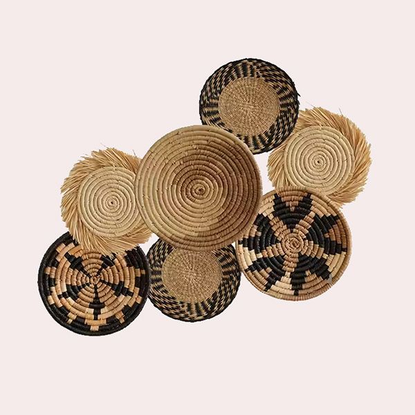 Cestas de pared de algas marinas hechas a mano Boho Chic
