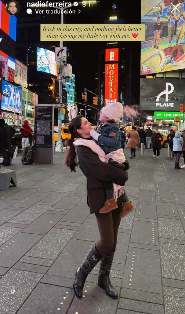 Nadia Ferreira con Marquitos como turistas en 'La Gran Manzana'.