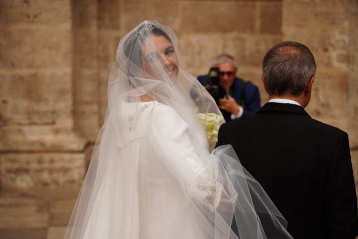 Vestido de la novia por delante