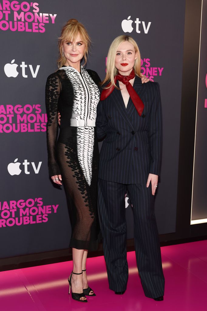 Nicole Kidman y Elle Fanning en el estreno de su nueva miniserie "Margo's Got Money Troubles"