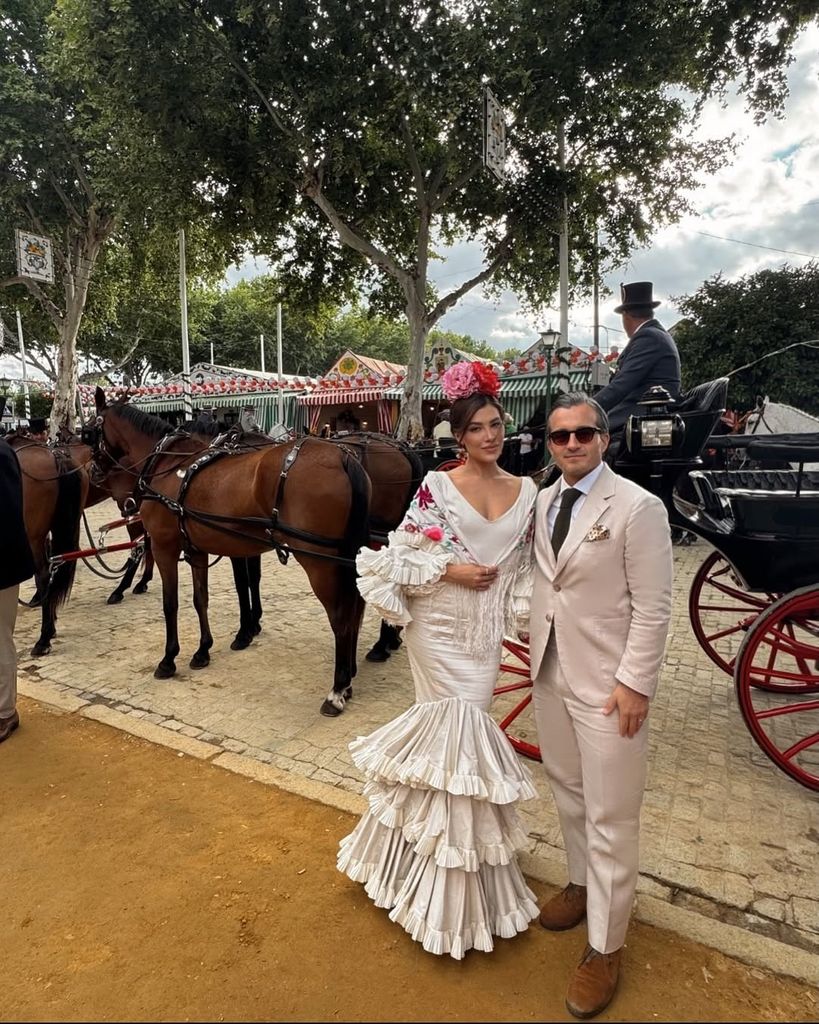 Michelle Salas y Danilo Díaz Granados en la feria de Sevilla.