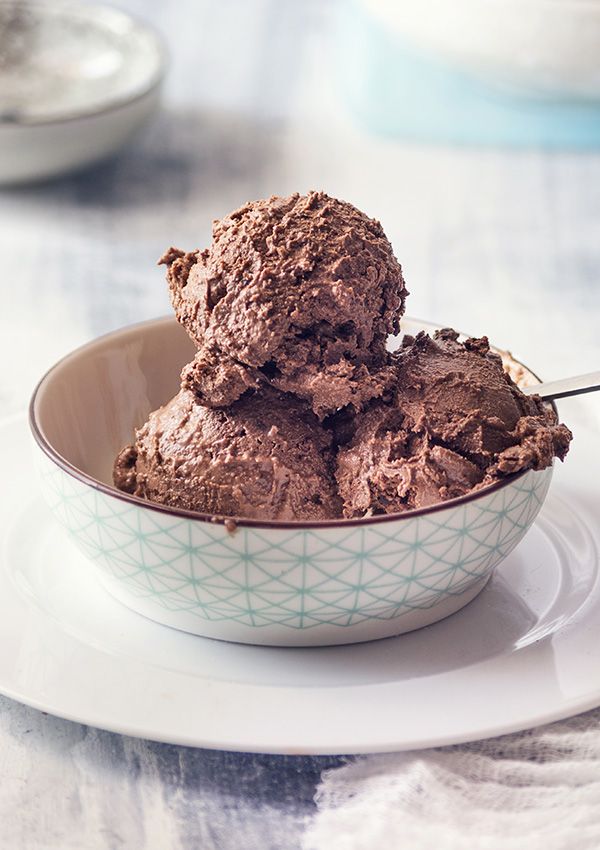 Helado de chocolate casero