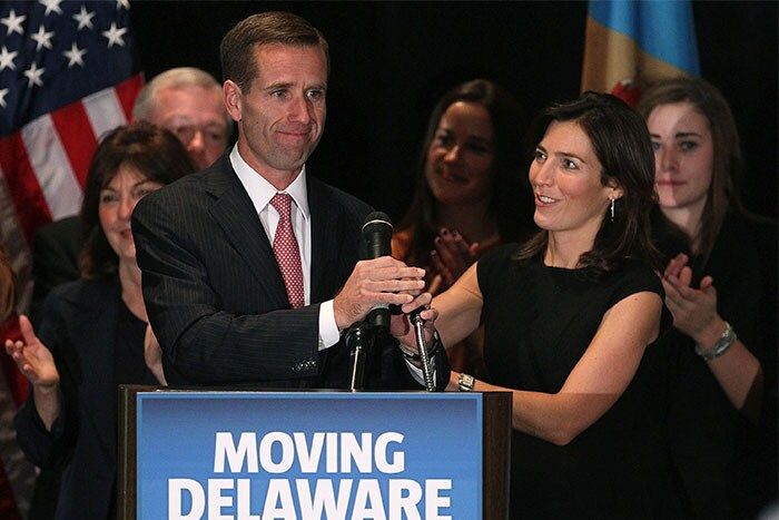 Beau Biden y su esposa Hallie
