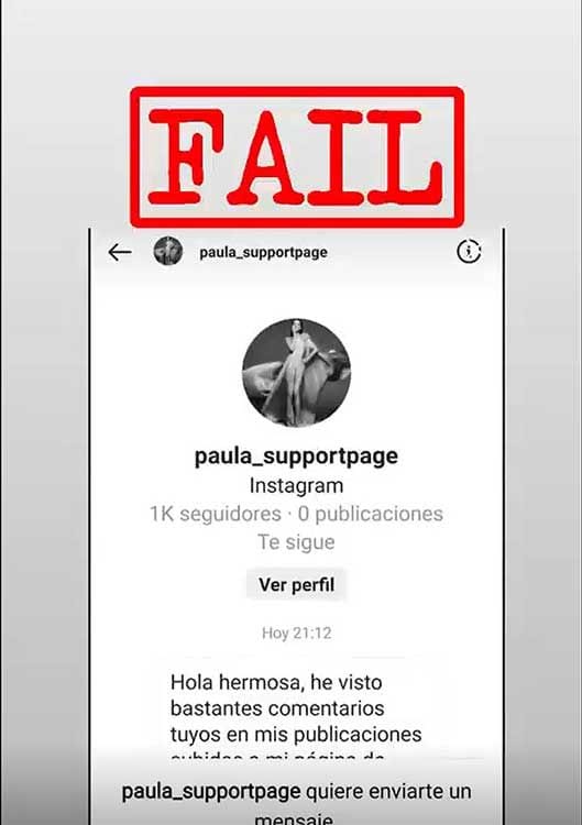 Intento de estafa en el Instagram de Paula Echevarría 