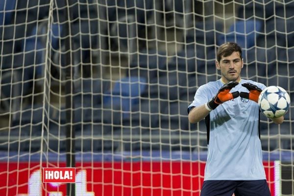 Iker Casillas estaba entrenando con su equipo cuando se conoció la noticia de su futura paternidad
