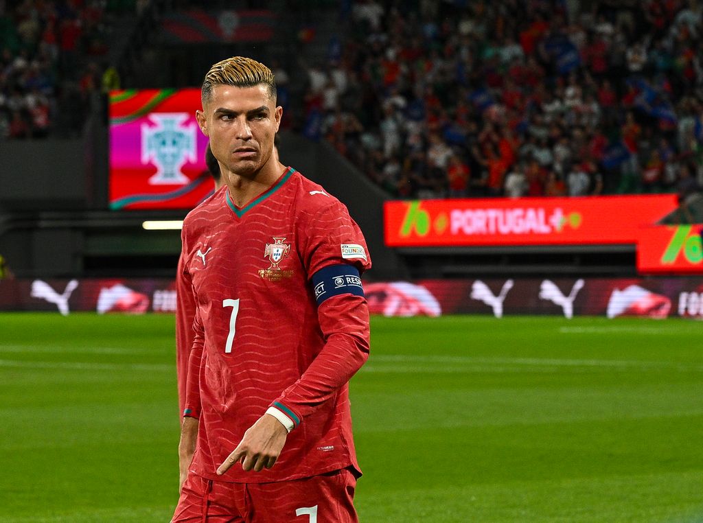 Cristiano Ronaldo, con su selección el mes pasado