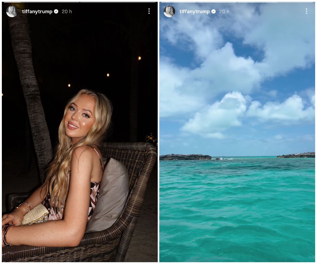 Tiffany Trump mostró un vistazo de su escapada a Las Bahamas por la boda de Don y Bettina.
