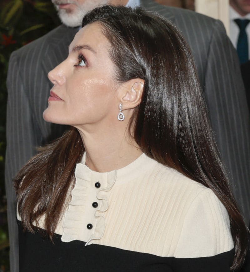La reina Letizia con un atrevido peinado crimped