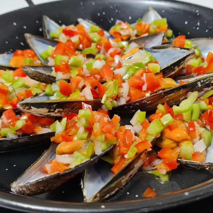 Mejillones a la vinagreta.