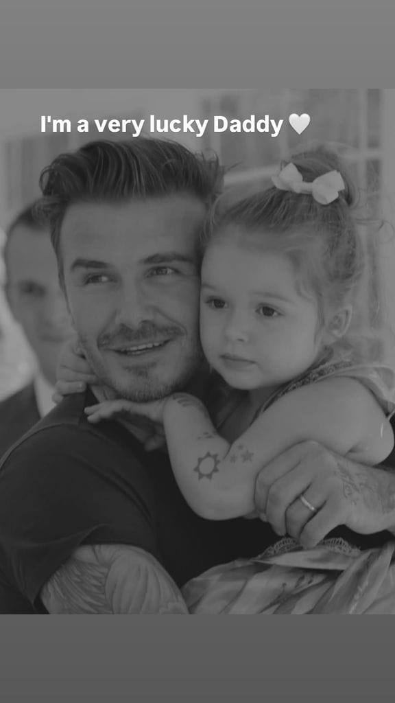 Beckham con la benjamina de la familia, Harper