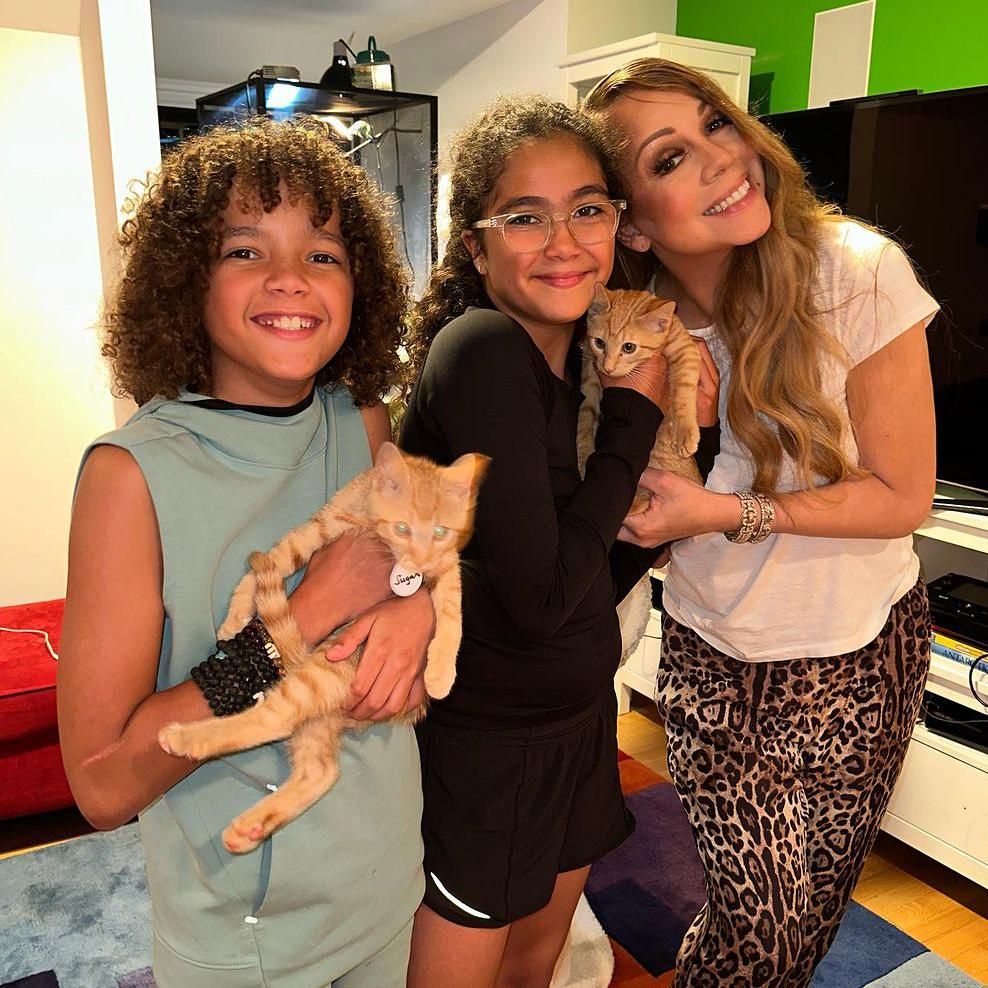 Mariah Carey con sus hijos