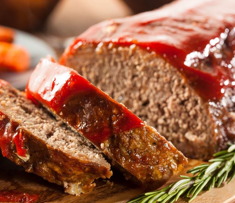 Primer plano de 'meatloaf'