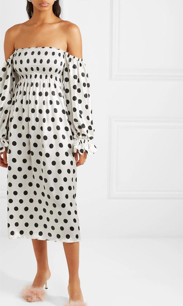 vestido de lunares para la temporada primaveral