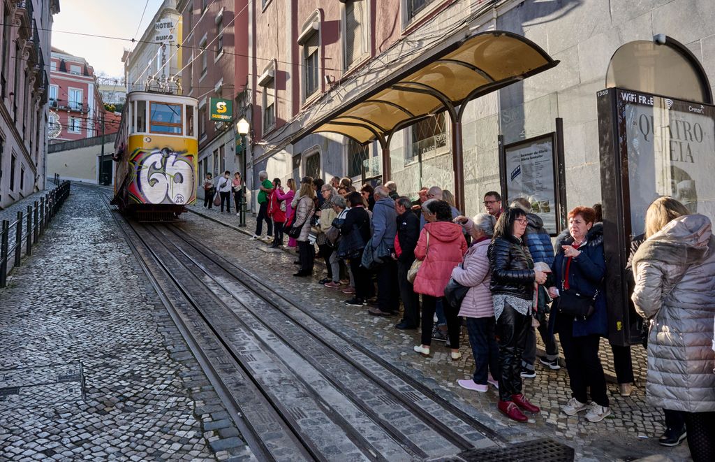 Funicular de Gloria en Lisboa
