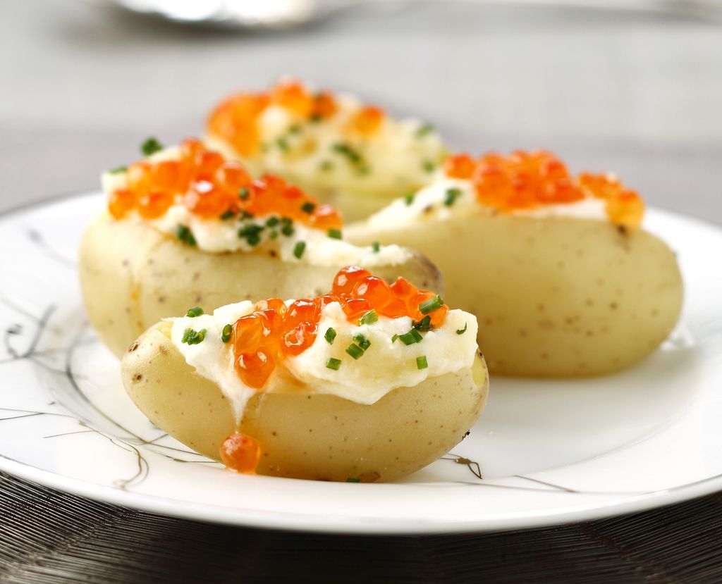 Patatitas con huevas.