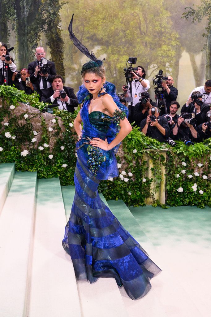 Zendaya con un diseño de John Galliano en la MET Gala de 2024 en Nueva York.