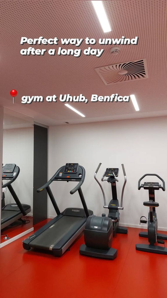 Gimnasio de la residencia de estudiantes de Benfica, donde se alojará la infanta Sofía