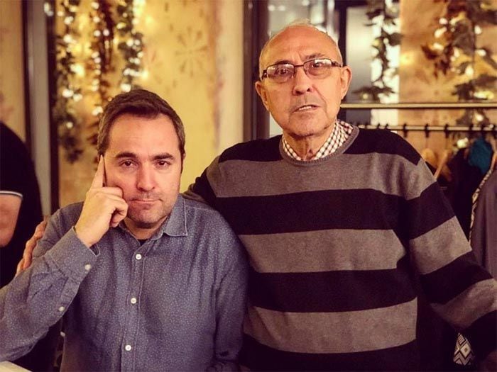 Raúl Pérez con su padre Gabriel
