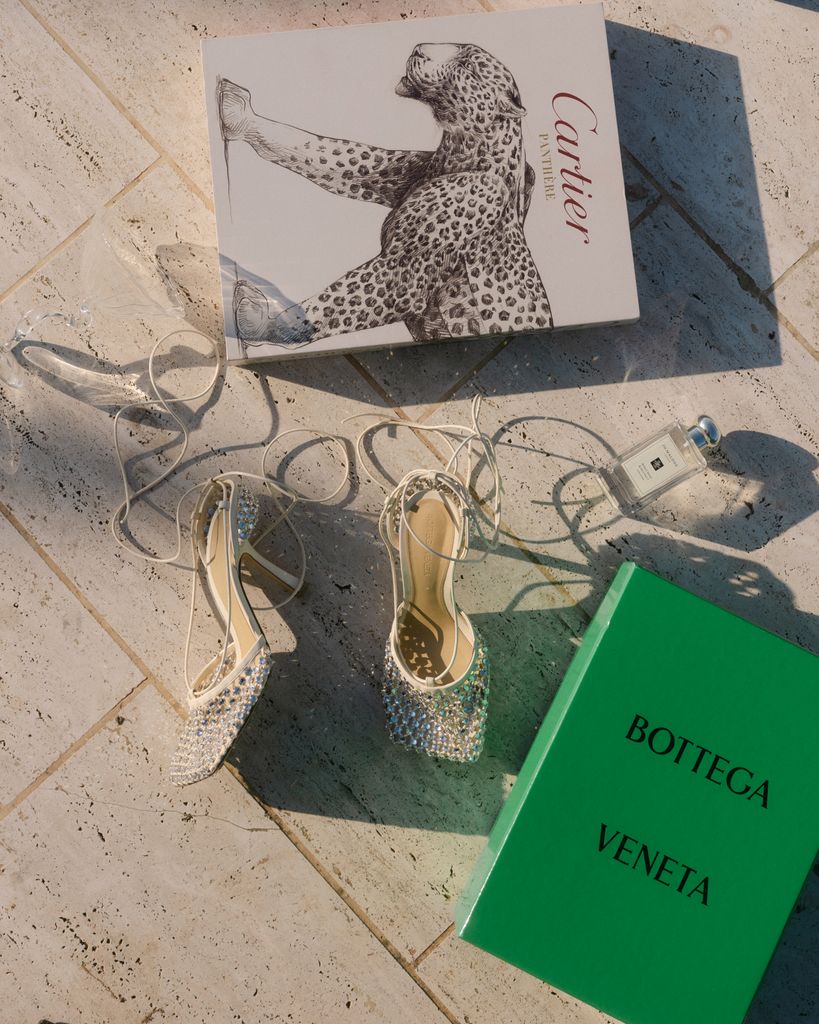 sandalias de novia de Bottega Veneta