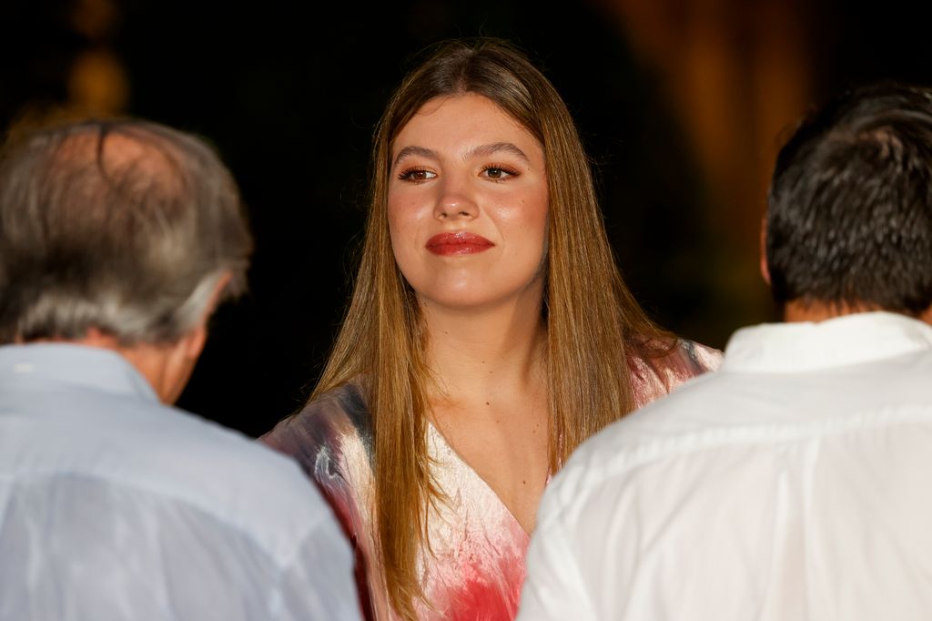 La infanta Sofía durante la recepción oficial en el Palacio de Marivent