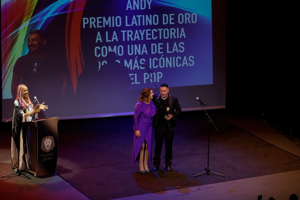 Andy, galardonado en los Premios Latino en Madrid, el 10 de noviembre de 2025