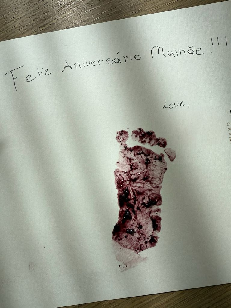 Gisele recibió este lindo detalle de parte de sus hijos.
