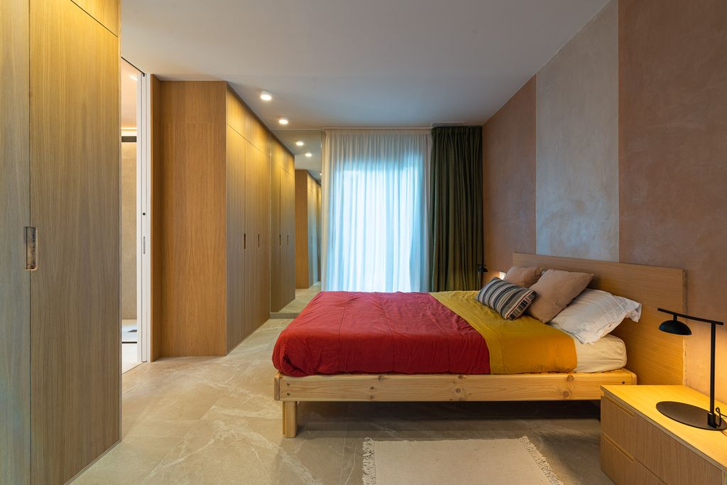 Dormitorio moderno pero no minimalista