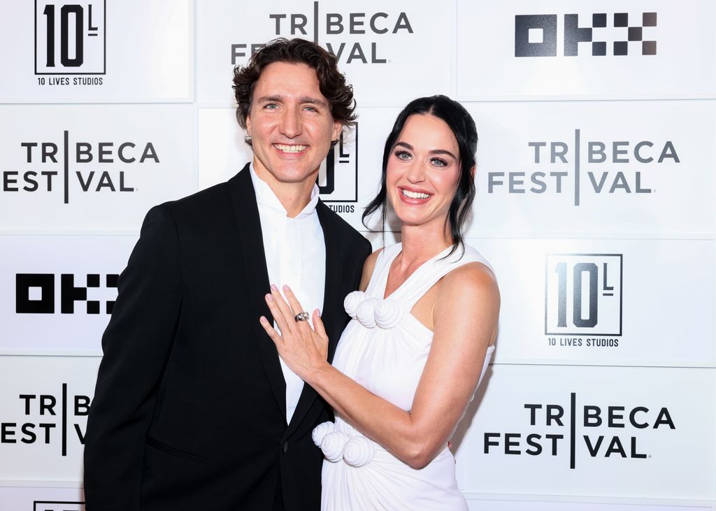 Justin Trudeau y Katy Perry en la premier de 'Katy Perry: The Lifetimes Tour - Live from Paris' en el Festival de Tribeca en el OKX Theater el 8 de junio de 2026 en Nueva York.