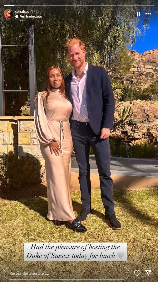 El príncipe Harry con la princesa Senate Seeiso de Lesoto 