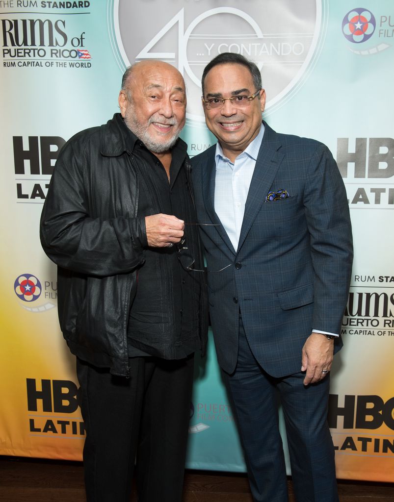 Eddie Palmieri yGilberto Santa Rosa, juntos en 2018 en Nueva York.
