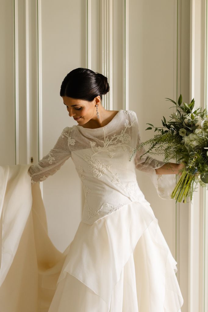 Vestido de novia de Sole Alonso para Lucía Suárez, fundadora de Deluem