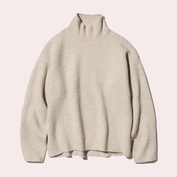 uniqlo Jersey punto suave cuello alto (Soufflé)