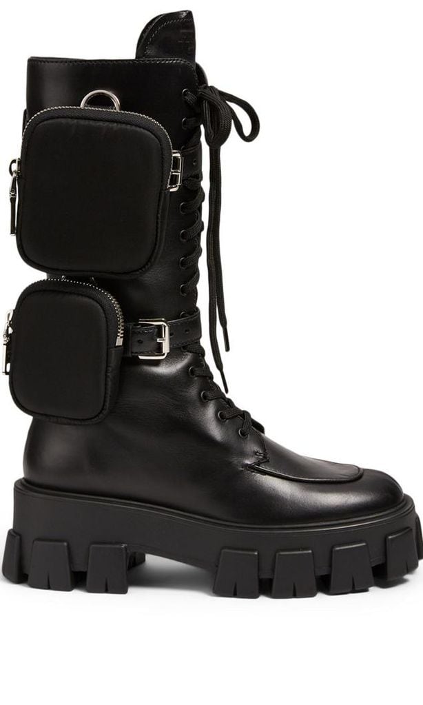 monolith combat boots con bolsillos de prada