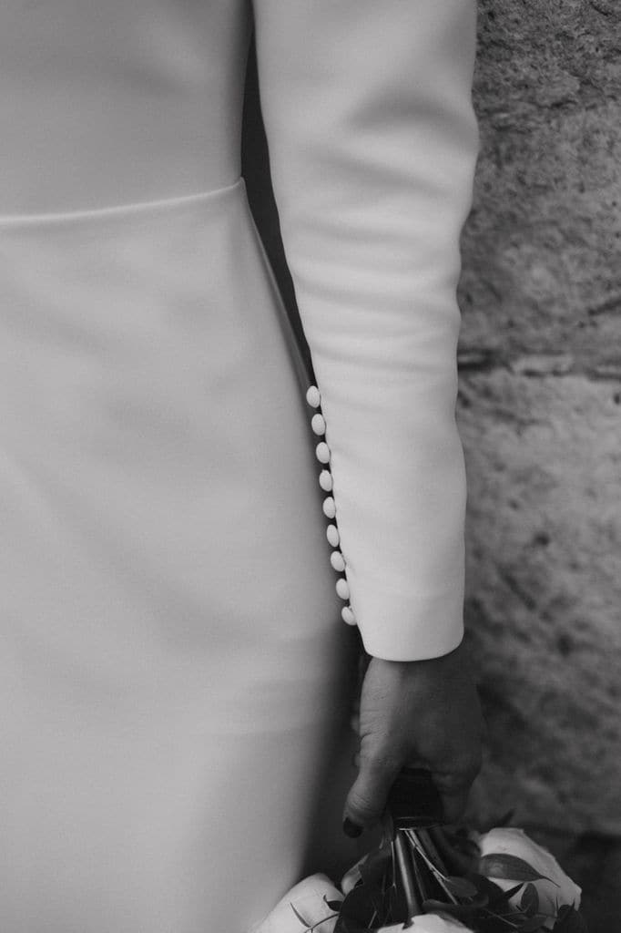 Elima con vestido de novia de invierno de Cherubina