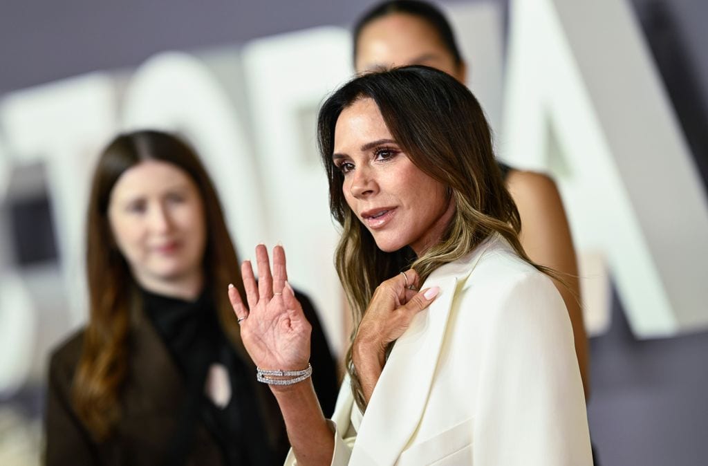 Victoria Beckham attends the "Victoria Beckham" World Premiere at the Curzon Mayfair on October 08, 2025 in London, England. (Photo by Gareth Cattermole/Getty Images)