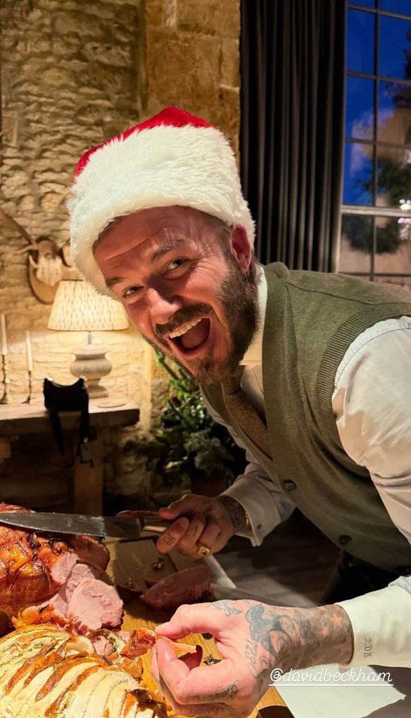 David Beckham en Navidad. 