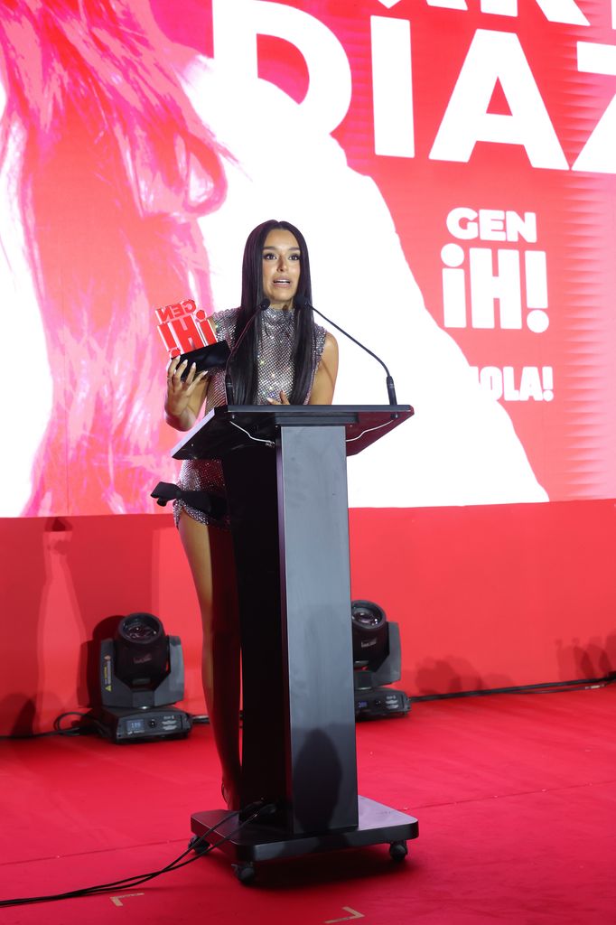 Marta Díaz, durante su discurso de agradecimiento